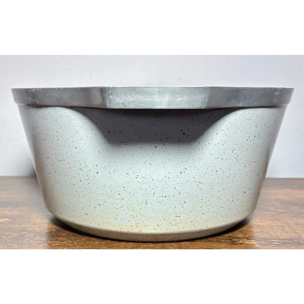 Vintage Club Classic Cookware Pressed Aluminum 5 Qt Stockpot Speckled Gray